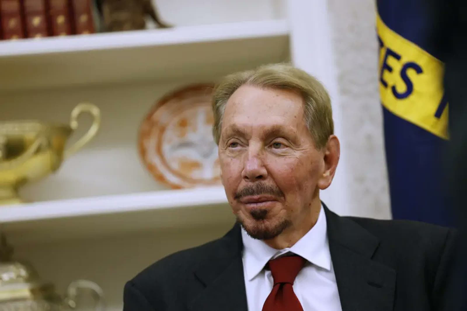 Larry Ellison seated in the Oval Office